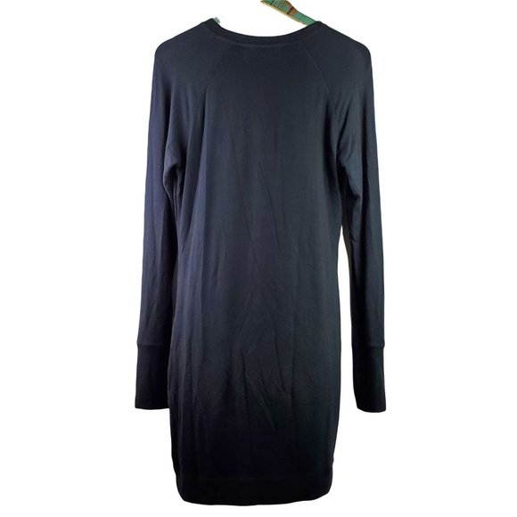 Athleta Criss-Cross Long Sleeve Black Dress Soft Modal Fabric Sz S - Picture 4 of 10